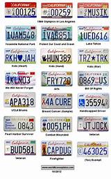 Pictures of Find California License Plate Number