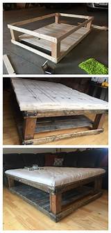 Upholstered Coffee Table With Shelf Photos