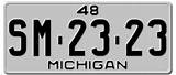Photos of Michigan License Plate Number