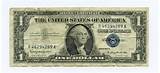 Photos of Silver Certificate Dollar Bill 1957b Blue Seal Value