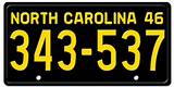 North Carolina Car Plates Pictures