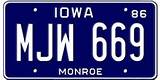 Photos of Iowa Custom Plates
