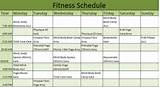 Exercise Program Schedule Images