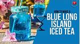 Blue Long Island Iced Tea Cocktail