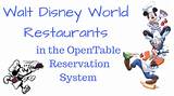 Pictures of Walt Disney World Dining Reservations