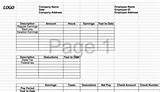 Photos of Payroll Check Stub Template Excel