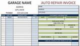 Automotive Repair Order Template