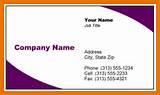 Business Cards Template Word Pictures