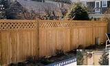 Photos of Redwood Lattice Top Fence Panel