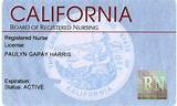 California Nursing License Pictures