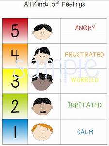 Emotions Feelings Chart Special Needs Autism Speech Delay Etsy