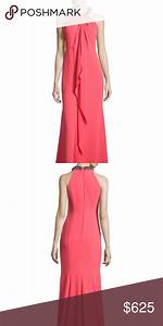  Marc Valvo Beaded Neck Draped Front Gown Gowns Clothes Design