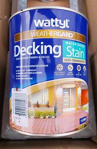 Wattyl Weathergard Decking Stain 1 Litre Can Water Based In Assorted