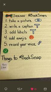 Book Snaps Anchor Chart For Seesaw Writing Prompts For Kids Book