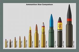 Ammunition Size Comparison Armas Táticas Munições Armas