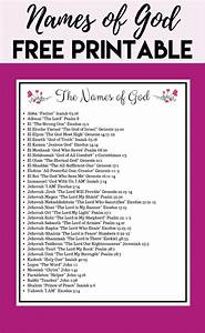 Names Of God Chart Printable Printable Word Searches