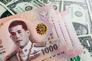 The Thai Baht Slowly Weakening Against The Us Dollar