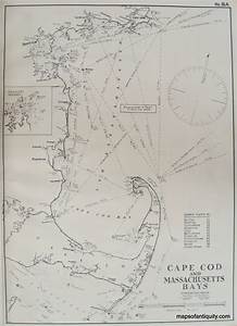 Antique Nautical Chart Of Cape Cod Original Vintage Rare Historical