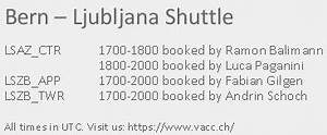 Shuttle 21st May 17 20z Bern Ljubljana Shuttle