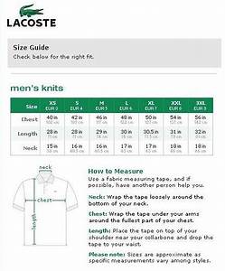 Lacoste Size Chart For Men Flickr Photo Sharing
