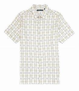 Perry Ellis Big Geo Print Linen Short Sleeve Woven Shirt Dillard 39 S