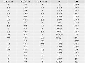 Sale Gt Shoe Size Chart 42 Gt In Stock