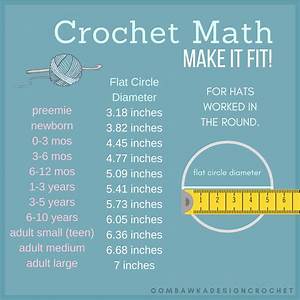 Crochet Math Flat Circle Diameter Cheat Sheet Oombawka Design Crochet