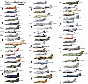 Attack Aircraft Size Comparison Aviation Militaire Voertuigen