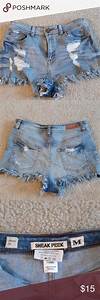 Sneak Peek High Waisted Jean Shorts Size Medium These Lightly Used High