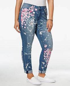  Mccarthy Seven7 Trendy Plus Size Paint Splatter Jeans Jeans
