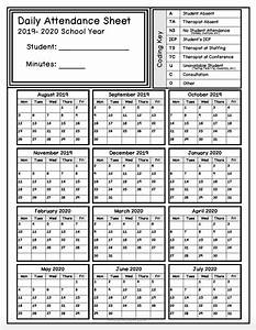 Attendance Calendar 2021 Free Printable Calendar Printables Free Blank