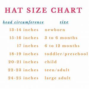 Hat Size Chart The Ruthless Crafter
