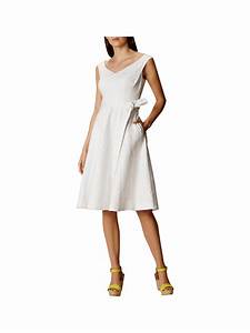  Millen Summer Silk Trim Jacquard Dress White At John Lewis