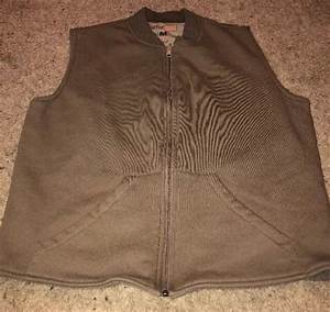 Mens Silent Hide Zip Vest All Season Vest Brown Pockets Size