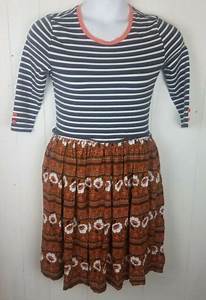 Matilda Dress Size S Long Sleeve Striped Floral Print Womens Ebay