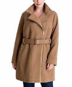 Michael Kors Plus Size Asymmetrical Belted Coat Created For Macy 39 S
