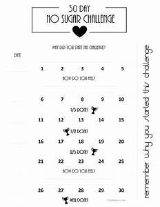Free Printable 30 Day Shred Calendar 30 Day Challenge No Sugar