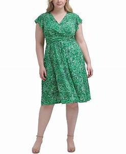  Howard Plus Size Printed Ruched Waist Dress Macy 39 S