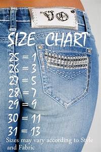 Jeans Size Chart Good To Know Pinterest