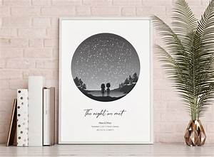 The Night We Met Custom Star Map By Date Stars The Day We Etsy