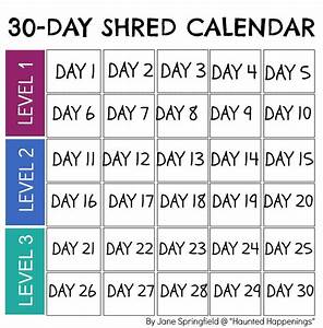 Pin By Anton On Exercise 30 Day Shred Day Schedule Jillian