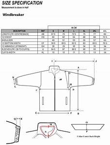 Windbreaker Size Chart Singapore National Paralympic Council