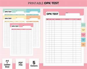 Printable Ovulation Test Sheet Medical Opk Test Pdf To Keep Record
