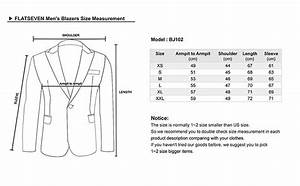 Flatseven Mens Blazer Size Chart Slim Fit Blazers Blazers For Men