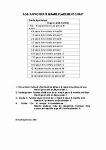 Age Appropriate Grade Placement Chart Printable Pdf Download