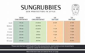 How To Determine Your Hat Size Hat Sizing Chart Sungrubbies