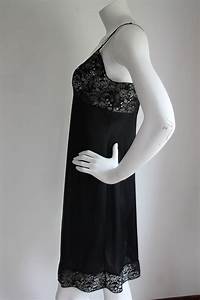 Black Dress Slip Vassarette Size 36 Vintage 1960 39 S Etsy