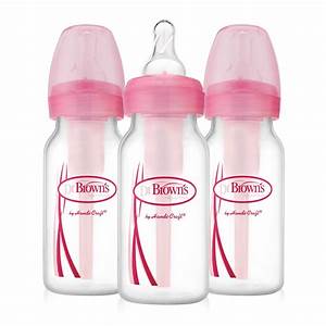 Dr Brown 39 S Options Baby Bottles 4 Ounce Pink Print 3 Count