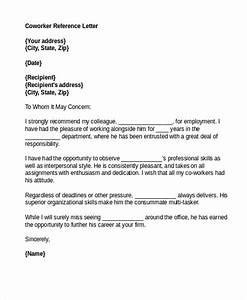 Character Reference Letter For Coworker Sample Templates Images And