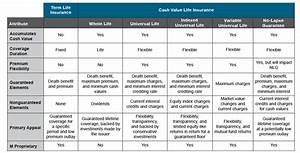 Life Insurance Types Comparison Chart Financial Report